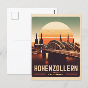  Hohenzollern Bridge cologne Duitsland cadeau Briefkaart