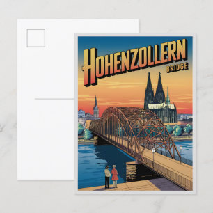 Hohenzollern Bridge cologne Duitsland cadeau Briefkaart
