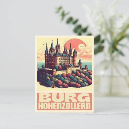 Hohenzollern Castle Burg Hohenzoller cadeau Briefkaart (Staand voorkant)