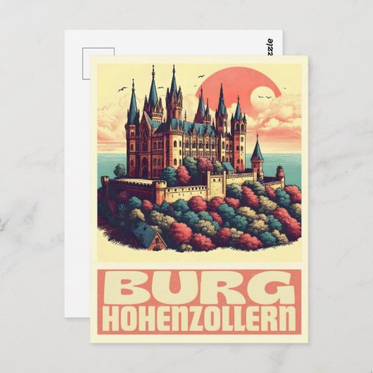 Hohenzollern Castle Burg Hohenzoller cadeau Briefkaart (Voorkant / Achterkant)