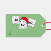 HoHo Holmium Chemistry Element met kerstmis Cadeaulabel (Voorkant (Horizontaal))