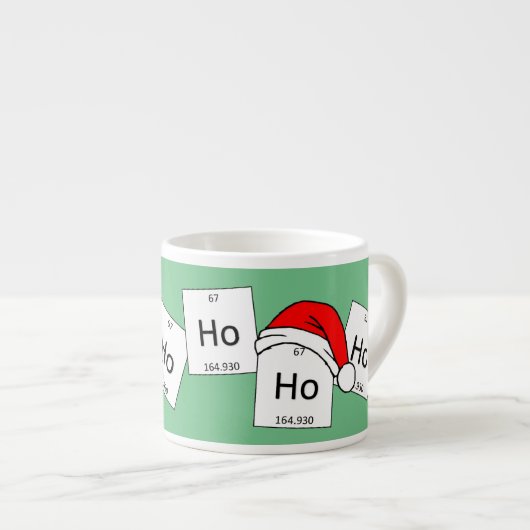 HoHo Holmium Chemistry Element met kerstmis Espresso Kop (Voorkant rechts)