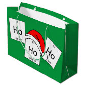 HoHo Holmium Chemistry Element met kerstmis Large Cadeautasje (Achterkant Gekanteld)