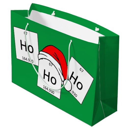 HoHo Holmium Chemistry Element met kerstmis Large Cadeautasje (Achterkant Gekanteld)