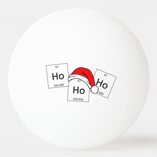 HoHo Holmium Chemistry Element met kerstmis Pingpongballen (Achterkant)