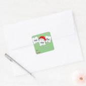 HoHo Holmium Chemistry Element met kerstmis Vierkante Sticker (Envelop)