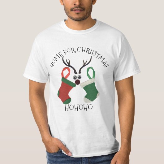 HOHO! Thuis voor Kerstdag met mededogen T-shirt (Voorkant)