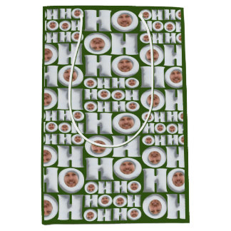 HoHoHo! Cadeau van ME! Uw gezicht inpakpapier Medium Cadeauzakje