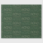 Hohoho Christmas sage green Cadeaupapier (Vlak)