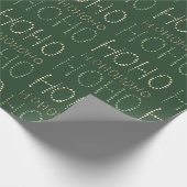 Hohoho Christmas sage green Cadeaupapier (Hoek)