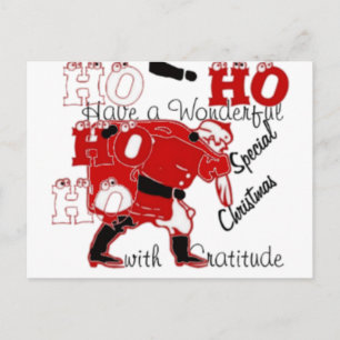 HOHOHO Een heerlijke kerst met dankbaarheid Briefkaart