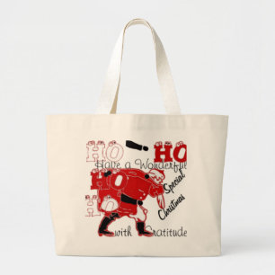 HOHOHO Een heerlijke kerst met dankbaarheid Grote Tote Bag