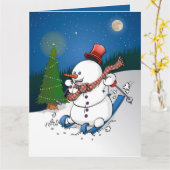 Hohoho Joyeux Noël. Carte de vœux (Fleur jaune)