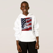HOHOHO! Kerstdag Amerikaanse vlag hoodie (Voorkant volledig)