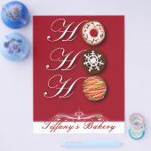 HOHOHO Kerstkoekjes Donut Donut bakkerij Flyer (Enkel)