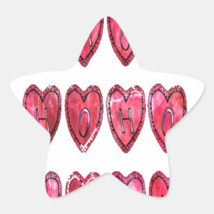 Hohoho! Kerstliefde desi Ster Sticker
