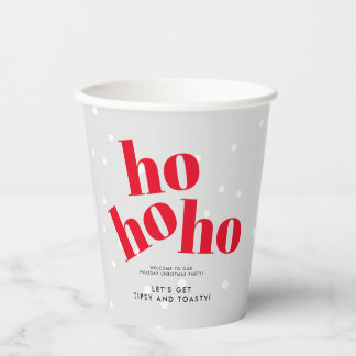 Hohoho Laten we Tipsy en Toasty Christmas Party kr Papieren Bekers