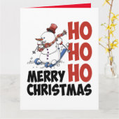 Hohoho Merry Christmas. Feestdagen Kaart (Gele Bloem)