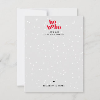 Hohoho moderne kerstbriefkaart feestdagenkaart