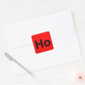 HoHoHo Periodic Table Element HO Vierkante Sticker (Envelop)