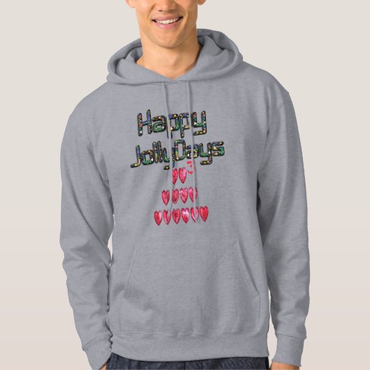Hohoho Santa Hearts Christmas Love Hoodie (Voorkant)