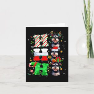 Hohoho Schnauzer Dog Santa Elf Pet Rendier Christ Kaart