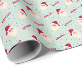 HOHOHO Sinterklaas op Mint Green Cadeaupapier (Rol Hoek)