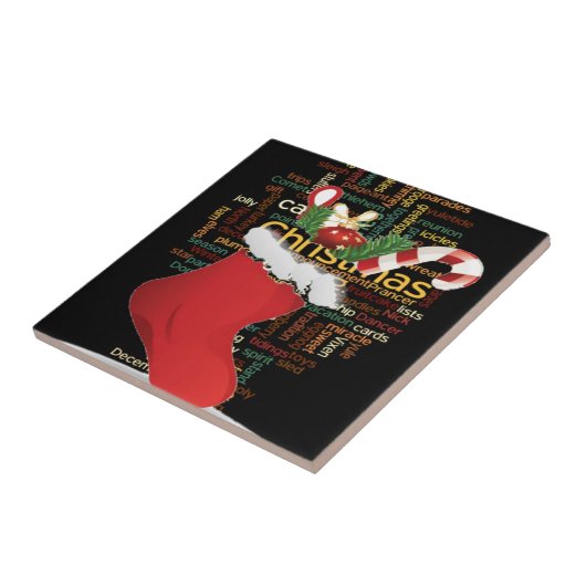 HoHoHo! Vrolijk kerstfeest en een gelukkig nieuwj Tegeltje (Zijkant)