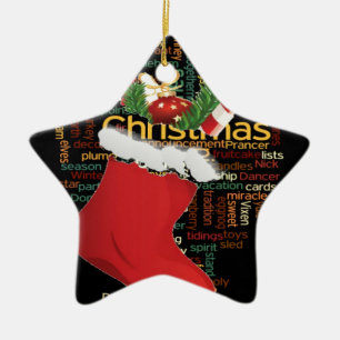 HoHoHo! Vrolijk kerstfeest en een gelukkig nieuwja Keramisch Ornament