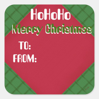 HoHoHo Vrolijk kerstfeest naar en van Etiket