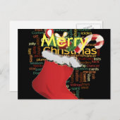 HoHoHo! Vrolijke kerst snoep riet stapelingen Feestdagenkaart (Voorkant / Achterkant)