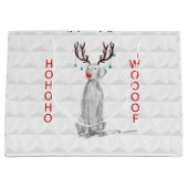 HOHOHOWOOOF WEIMARANER GIFT BAG LARGE CADEAUZAKJE (Voorkant)