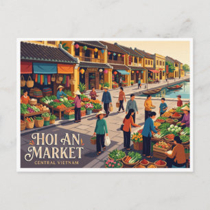 Hoi An Centrale Markt Vietnam Briefkaart