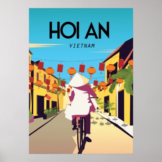 HOi An Town Vietnam affiche de voyage Vélo (Devant)