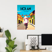 HOi An Town Vietnam affiche de voyage Vélo (Bureau à domicile)
