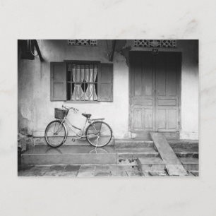 Hoi An Vietnam, Huis met fiets Briefkaart
