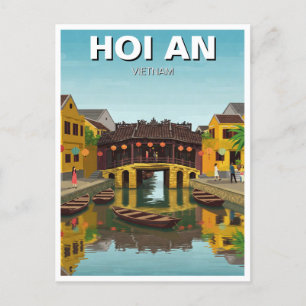 Hoi An Vietnam Japanse overdekte brug reizen Briefkaart