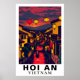 Hoi An Vietnam Vintage Reislanternen Poster