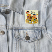 Hoi Batter! Vierkante Button 5,1 Cm (In situ)