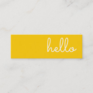 Hoi Casual modern wit en geel Mini Visitekaartje