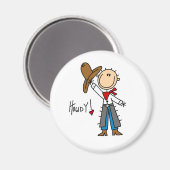 Hoi! Cowboy Stick figuur magneet (Voorkant / Achterkant)