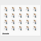Hoi! Cowboy Stick Figuur Sticker (Vel)