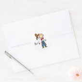 Hoi! Cowboy Stick Figuur Sticker (Envelop)