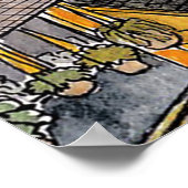 Hoi een Uitzicht van de daktop op zonsondergang Poster (Hoek)