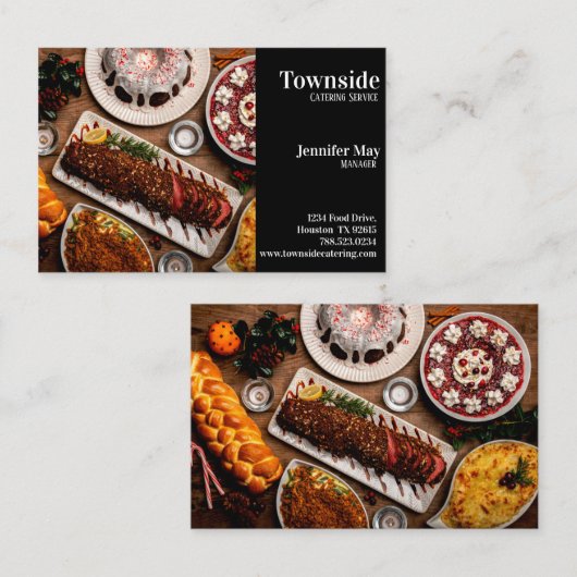 Hoi- en zoetstofcatering visitekaartje (Voorkant / Achterkant)