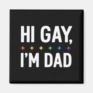 Hoi Gay Vader Vader Steun LGBTQ Pride Maand Grappi Magneet