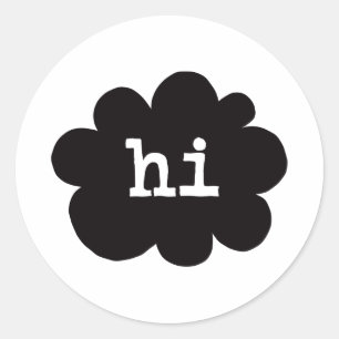 Hoi (Hallo Hallo groeten) Ronde Sticker