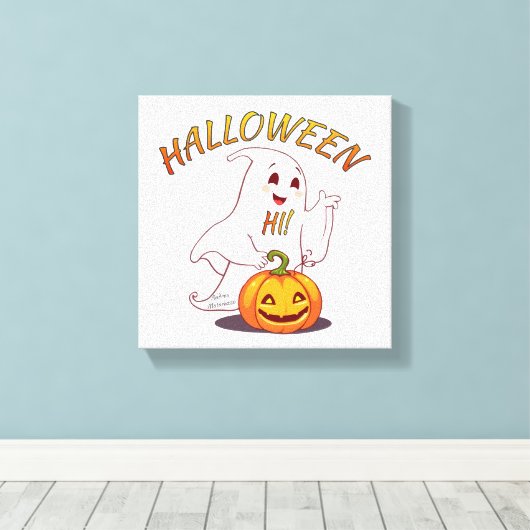 Hoi ! Halloween Canvas Afdruk (Insitu (Houten vloer))