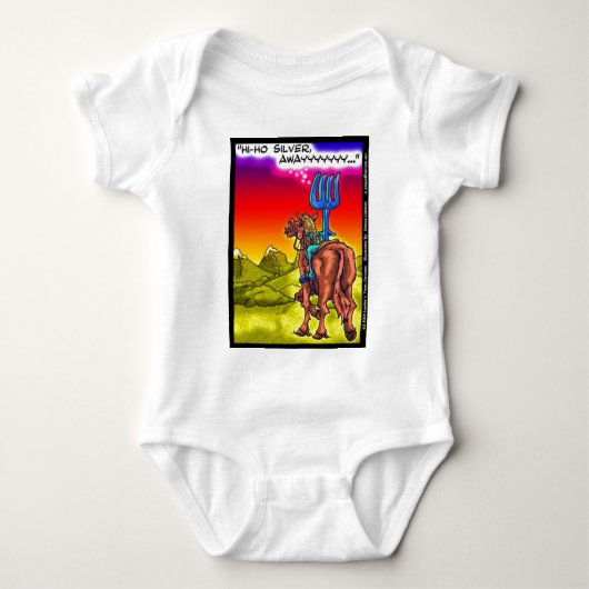 Hoi Ho Silver? Fun Lone Ranger Parody Cartoon Gift Romper (Voorkant)