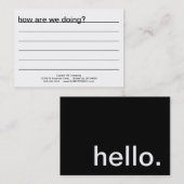 hoi. hoe gaat het ? visitekaartje (Voorkant / Achterkant)